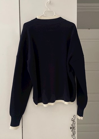 Lacivert Kenar Detaylı Triko Kadın Kazak - Görsel 2