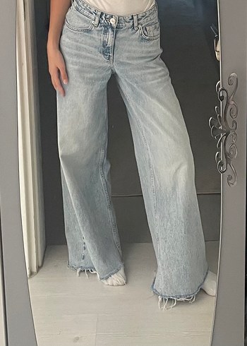 Pull bear wide leg düşük bel jean - Görsel 3