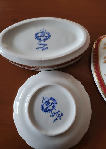 Bordo İşlemeli bonboniyer ve tabak - Görsel 3