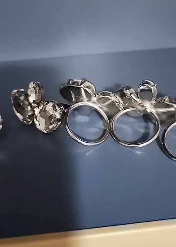 Beyaz taşlı peçetelik - Görsel 3