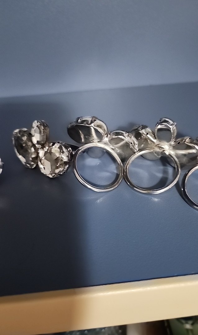 Beyaz taşlı peçetelik - Görsel 3