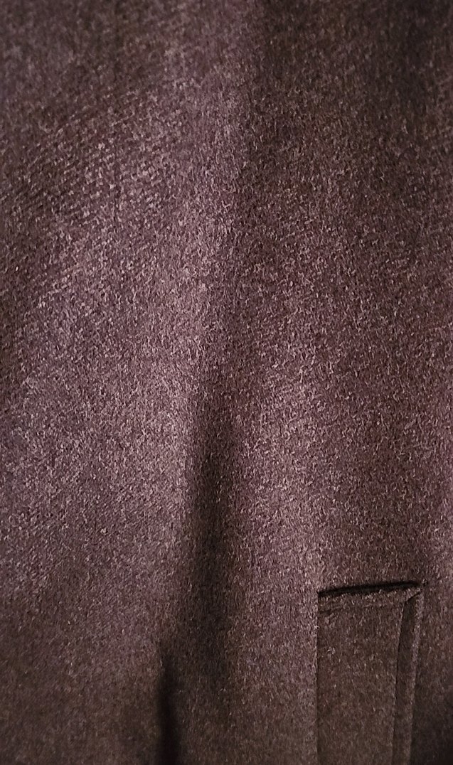 Kahverengi yün kaşmir Erkek Ofis Kabanı - Görsel 3