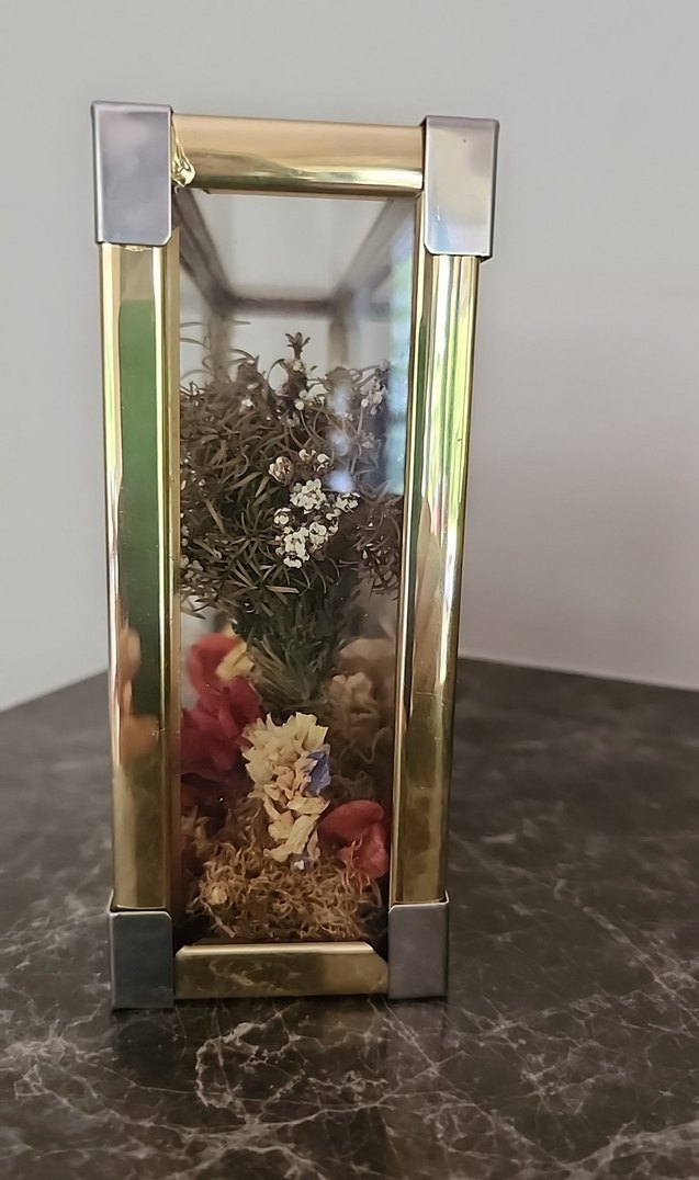 Altın Renkli Camlı Dekoratif Ev Figürü - Görsel 2