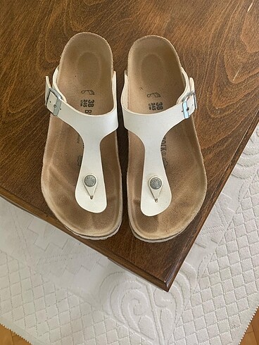 Birkenstock beyaz terlik - Görsel 2