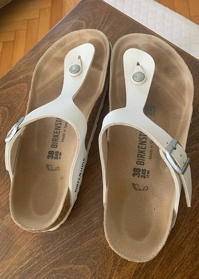 Birkenstock beyaz terlik - Görsel 3