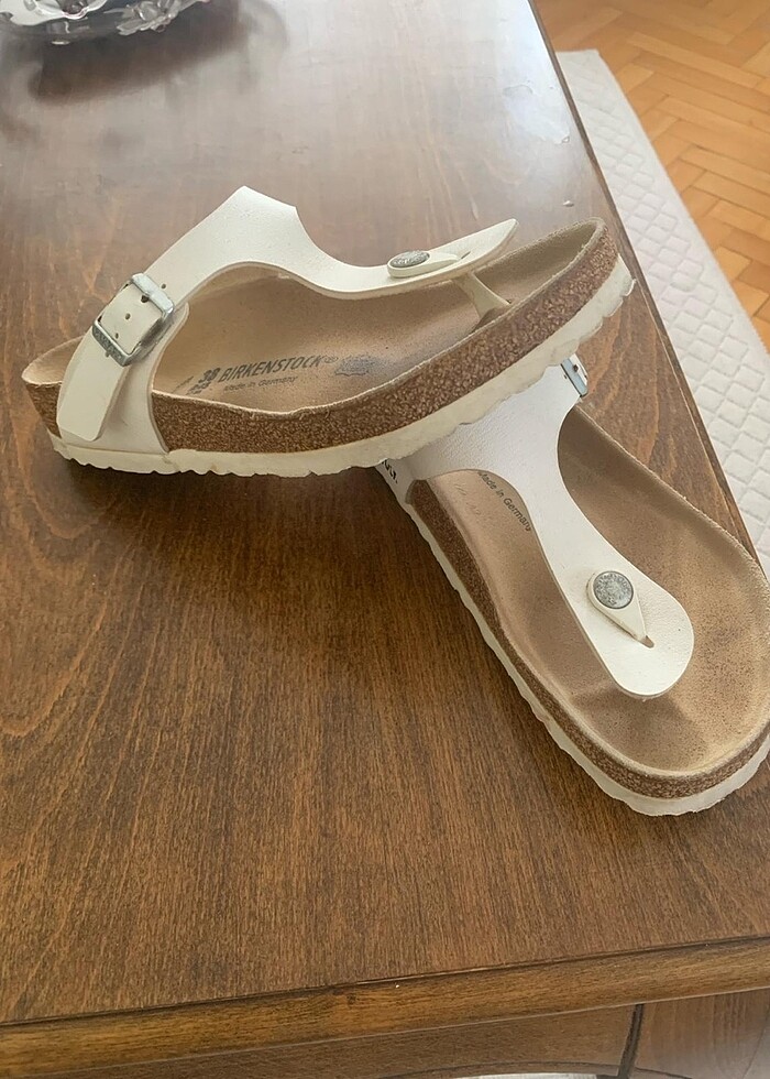 Birkenstock beyaz terlik - Görsel 4