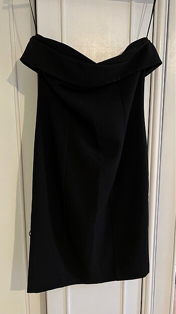 Zara straplez siyah kalem elbise