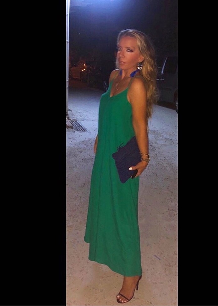 Zara yeşil elbise - Görsel 4