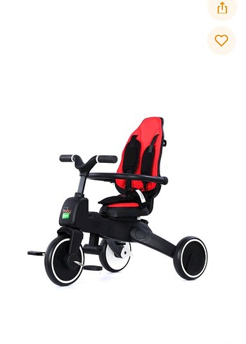 Kırmızı Bebek Üç Tekerlekli Bisiklet - Görsel 9