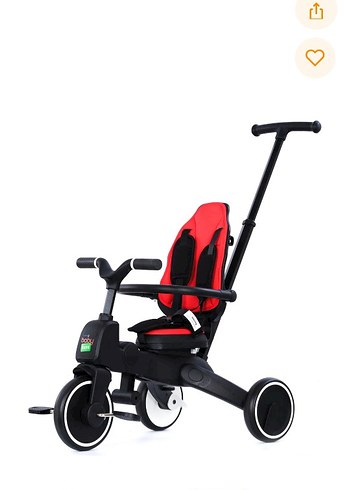 Kırmızı Bebek Üç Tekerlekli Bisiklet - Görsel 8