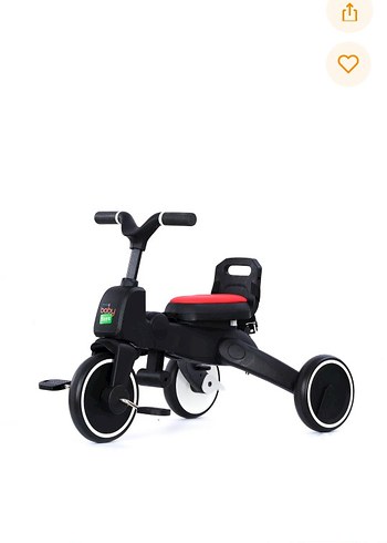 Kırmızı Bebek Üç Tekerlekli Bisiklet - Görsel 10