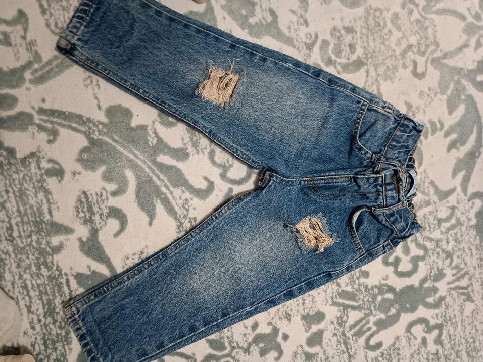 Erkek Çocuk Kot Pantolon, Rahat Kesim, Mini Boy - Görsel 3