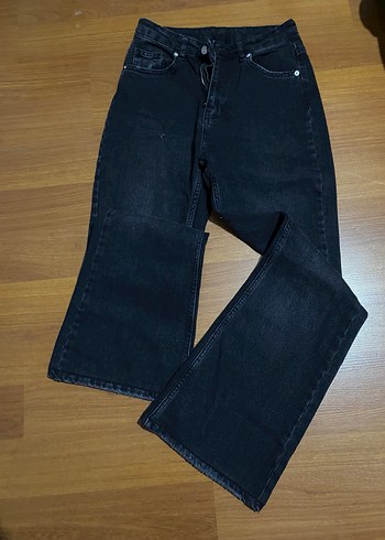 Diğer Siyah Midi Kadın Denim Pantolon