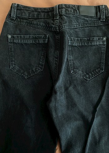 36 Beden Düğmeli Gri Kadın Denim Pantolon