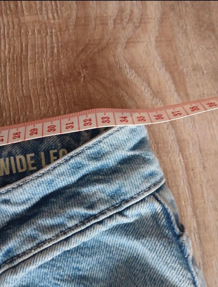 Gri Kadın Geniş Kesim Düğmeli Jean - Görsel 4