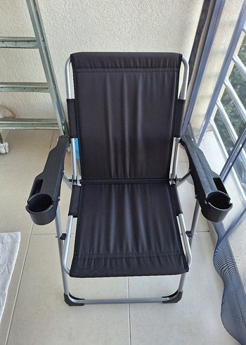 Beden Gri ve siyah kamp bahçe balkon ve havuz sandalyesi Seti