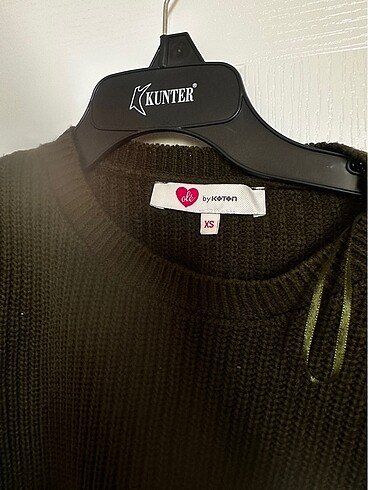 Haki renk xs triko kazak - Görsel 4