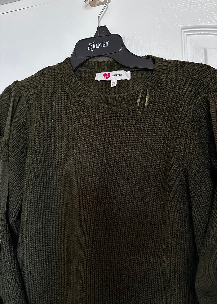 Haki renk xs triko kazak - Görsel 3