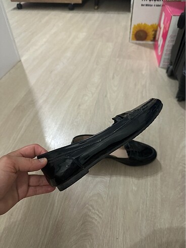 Siyah rugan babet ayakkabı - Görsel 2