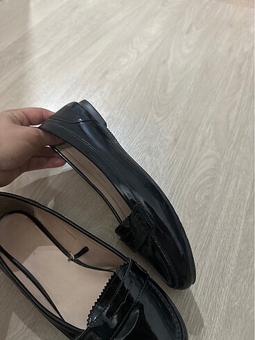 Siyah rugan babet ayakkabı - Görsel 5
