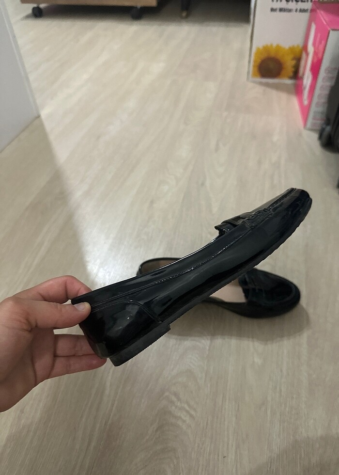 Siyah rugan babet ayakkabı - Görsel 2