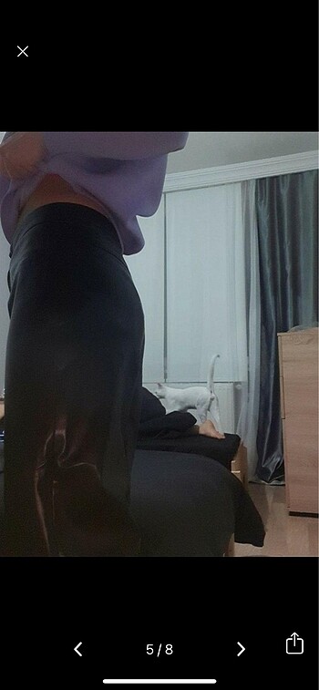 Deri palazzo pantolon - Görsel 4