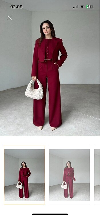 Blazer yelekli takım
