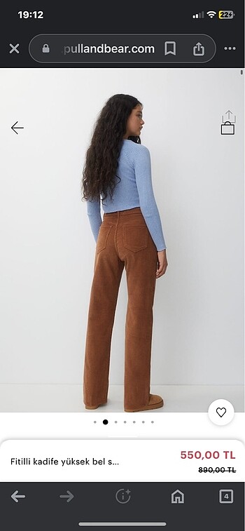 Pull and Bear Kadife pantolon
