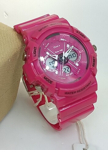 Beden pembe Renk Dial'X Pembe Dijital Analog Bayan saati
