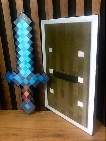 Beden Minecraft Büyülü Elmas Kılıç-Kalkan Set ???????