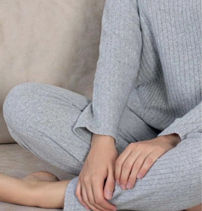 Gri Rahat Kadın Pijama Takımı - Görsel 2