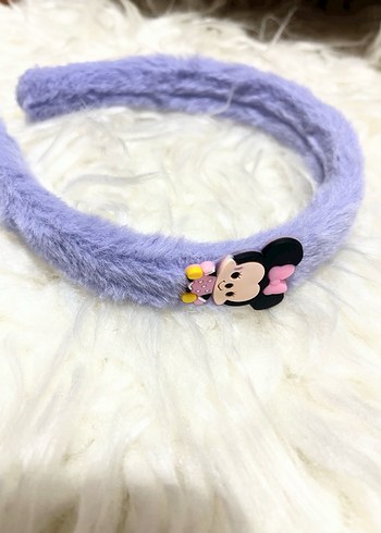 Mor Peluş Minnie Figürlü Çocuk Taç - Görsel 2