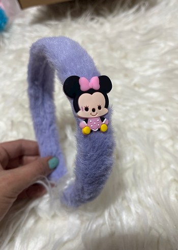 Mor Peluş Minnie Figürlü Çocuk Taç - Görsel 6