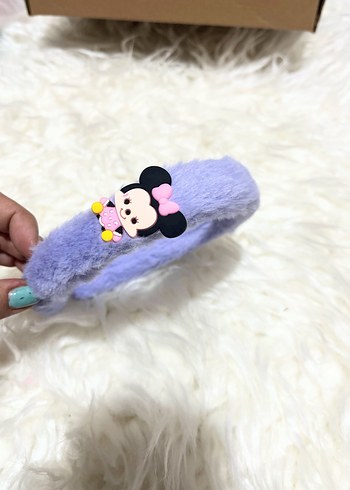 Mor Peluş Minnie Figürlü Çocuk Taç - Görsel 3