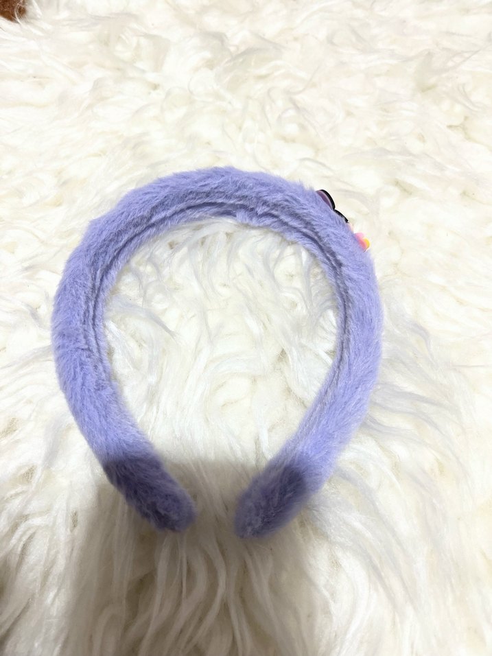 Mor Peluş Minnie Figürlü Çocuk Taç - Görsel 5