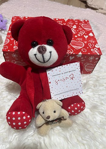 Kırmızı Peluş Ayıcık - Görsel 3