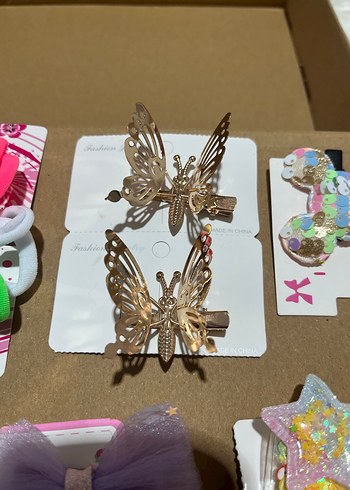 Çocuklar için Renkli Elastik Saç Bantları ve Tokalar - Görsel 3