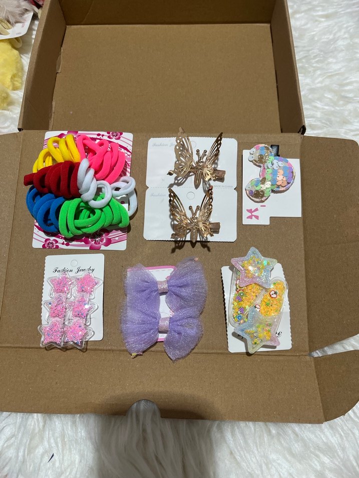 Çocuklar için Renkli Elastik Saç Bantları ve Tokalar - Görsel 2