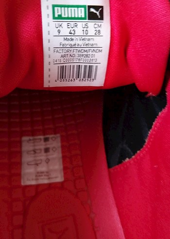 Kırmızı Detaylı Erkek Spor Ayakkabı Puma - Görsel 5