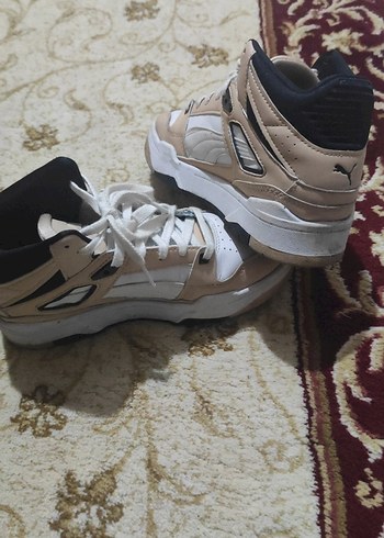 Dantel Detaylı Beyaz Yılan Desenli Spor Ayakkabı - Görsel 2