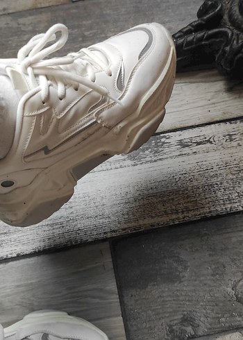 Kadın Beyaz Platform Spor Ayakkabı - Görsel 2