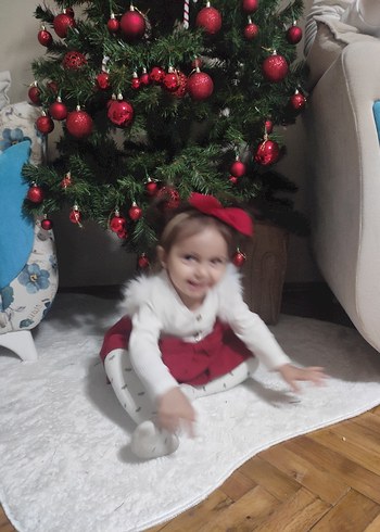 Kız Bebek Beyaz Kürk Detaylı Tulum - Görsel 2