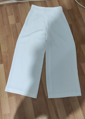 Beyaz Mini Kadın Kumaş Pantolon - Görsel 2