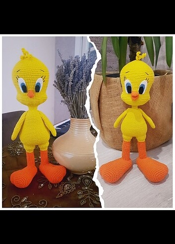Tweety orgu amigurumi