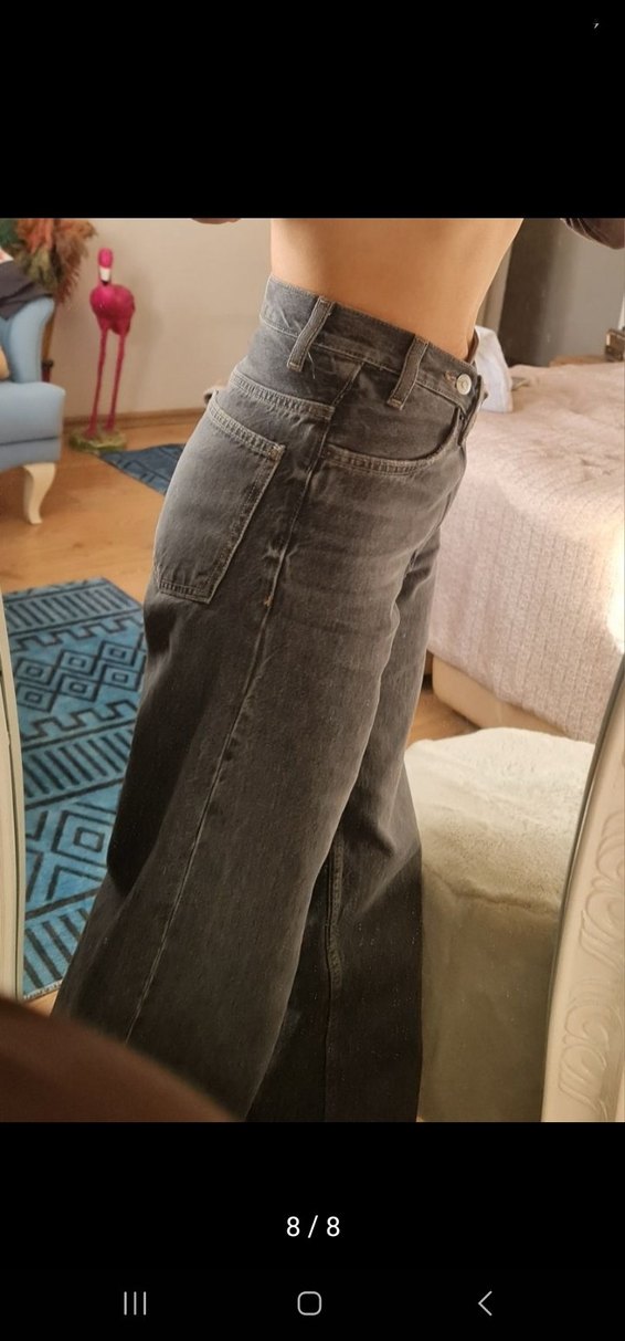 zara wide leg jean - Görsel 2