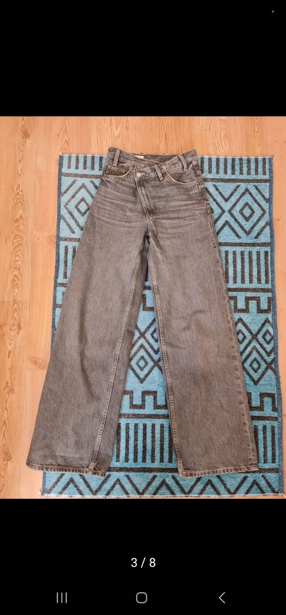 zara wide leg jean - Görsel 3