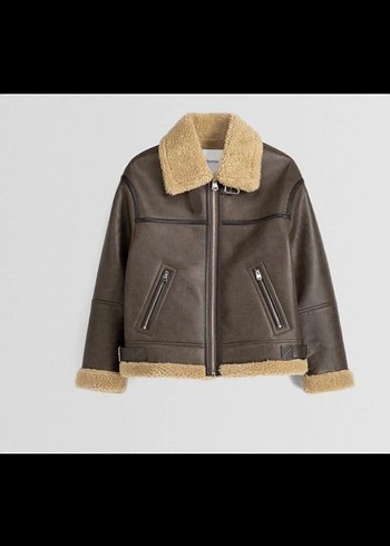 bershka Kürklü Deri Kadın Ceket - Görsel 3