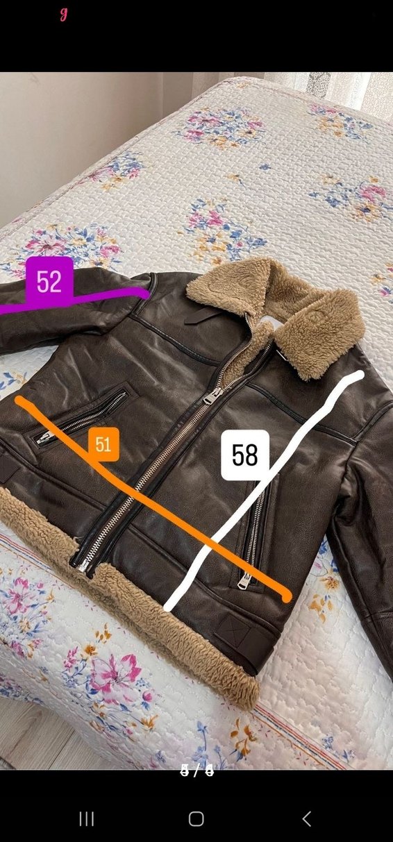 bershka Kürklü Deri Kadın Ceket - Görsel 5