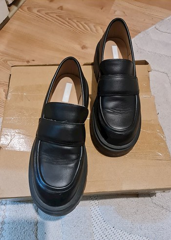 Siyah Kadın Platform Topuklu Loafer - Görsel 2