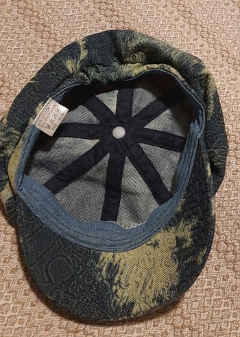 Düğmeli Yeşil Grunge Punk Kadın Şapka - Görsel 3